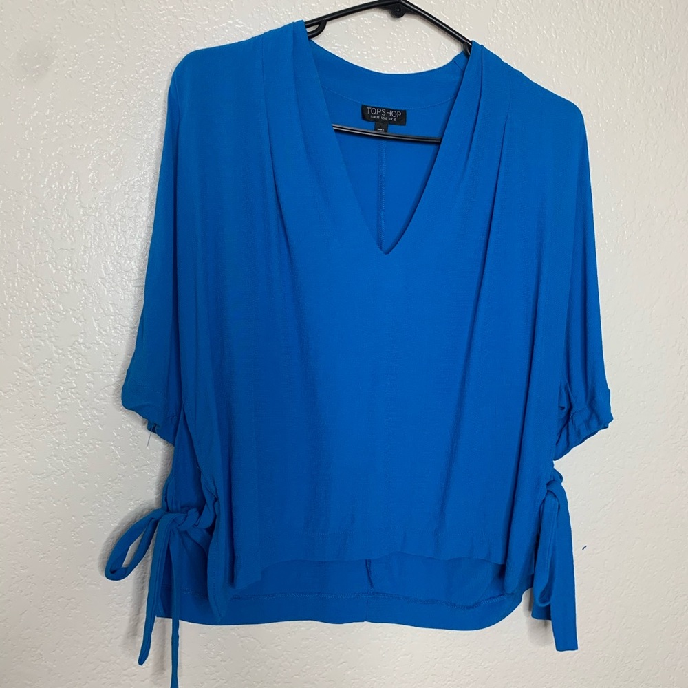 TopShop top blouse electric blue